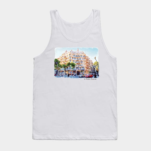 La Pedrera Barcelona Tank Top by Marian Voicu